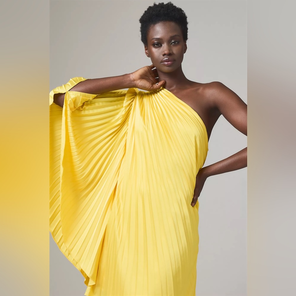 Hutch One-Shoulder Pleated Mini Dress - Picture 2 of 13